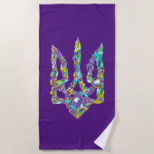 Serviette De Plage Symbole ukrainien trident (Devant)