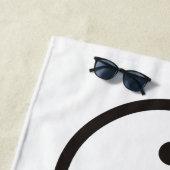 Serviette De Plage Symbole Yin Yang - conception de tatouage solide (En situation)