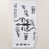 Serviette De Plage SYMBOLE Zodiaque Libra (Devant)