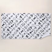 Serviette De Plage Symboles d'images amérindiens (Devant)
