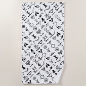 Serviette De Plage Symboles d'images amérindiens (Devant)