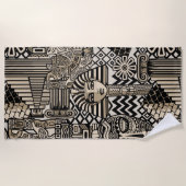 Serviette De Plage Symboles historiques anciens Style de tatouage (Devant)