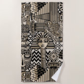 Serviette De Plage Symboles historiques anciens Style de tatouage (Devant)