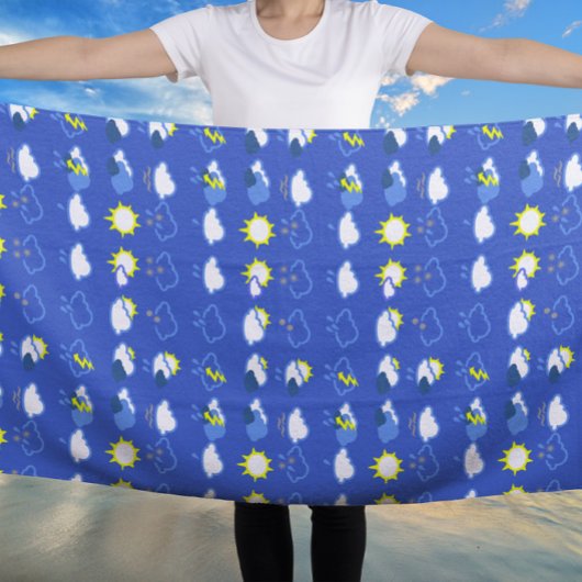 Serviette De Plage symboles météorologiques simples
