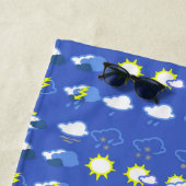 Serviette De Plage symboles météorologiques simples (En situation)