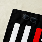 Serviette De Plage Symbolic mince Red Line US Drapeau graphique sur u (En situation)