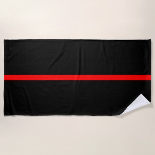 Serviette De Plage Symbolic Thin Red Line graphic on a (Devant)
