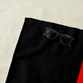 Serviette De Plage Symbolic Thin Red Line graphic on a (En situation)