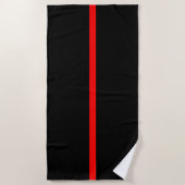 Serviette De Plage Symbolic Thin Red Line graphic on a (Devant)