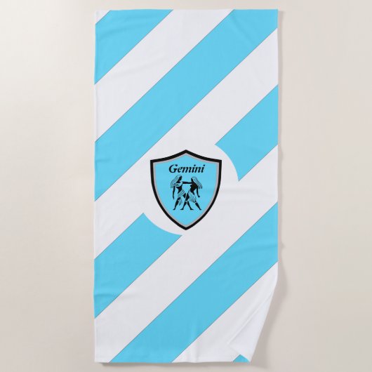 Serviette de plage symbolique de Gemini (Devant)