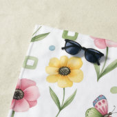 Serviette De Plage Symphonie de fleurs rustiques (En situation)