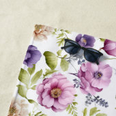 Serviette De Plage Symphonie Royal Bloom Purple Floral Pattern (En situation)