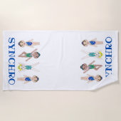 Serviette De Plage Synchronisation Swimmer Girls Swim Team Synchro (Devant)