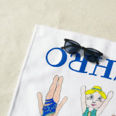 Serviette De Plage Synchronisation Swimmer Girls Swim Team Synchro (En situation)