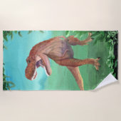 Serviette De Plage T-Rex Dinosaur (Devant)