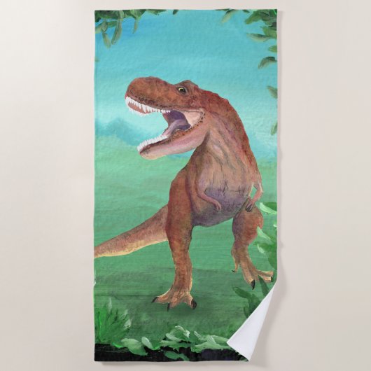 Serviette De Plage T-Rex Dinosaur (Devant)