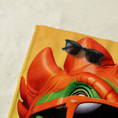 Serviette De Plage T-Rex Dinosaur Drôle (En situation)