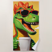 Serviette De Plage T-Rex Dinosaur Drôle (Devant)