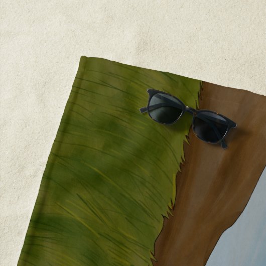 Serviette De Plage T-Rex et Velociraptor (En situation)