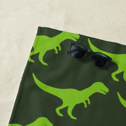 Serviette De Plage T-rex tyrannosaurus rex dinosaure sur mesure enfan (En situation)