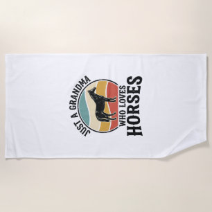 Serviette De Plage T-shirt avec gravure vintage Grand-mère aime les c