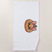 Serviette De Plage T-shirt citrouille classique kawaii (Devant)