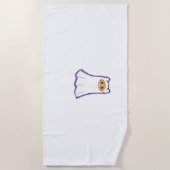 Serviette De Plage T-shirt classique chat fantôme_3 (Devant)