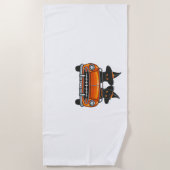 Serviette De Plage T-shirt classique Chats de cuisine Halloween (Devant)