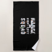 Serviette De Plage T-shirt classique de l'équipe d'Halloween (Devant)