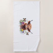 Serviette De Plage T-shirt classique de Noël à la Moo-rry (Devant)