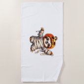 Serviette De Plage T-shirt classique de Sloth Mummy Halloween (Devant)