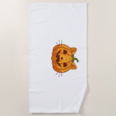 Serviette De Plage T-shirt classique Disco Cat Jack o'Lantern (Devant)