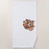 Serviette De Plage T-shirt classique écureuil d'automne (Devant)