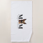 Serviette De Plage T-shirt classique maman chien MALINOIS (Devant)