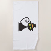 Serviette De Plage T-shirt classique sorcière kitty (Devant)