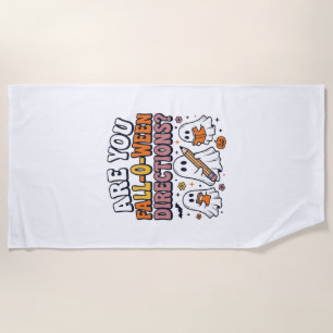 Serviette De Plage T-shirt drôle de professeur de fantôme d'Halloween