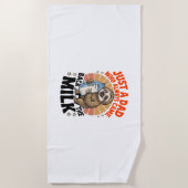 Serviette De Plage T-shirt fête des pères avec paresse (Devant)