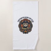 Serviette De Plage T-shirt graphique chat héros pompier - Feu (Devant)