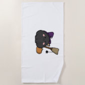 Serviette De Plage T-shirt Halloween surdimensionné (Devant)