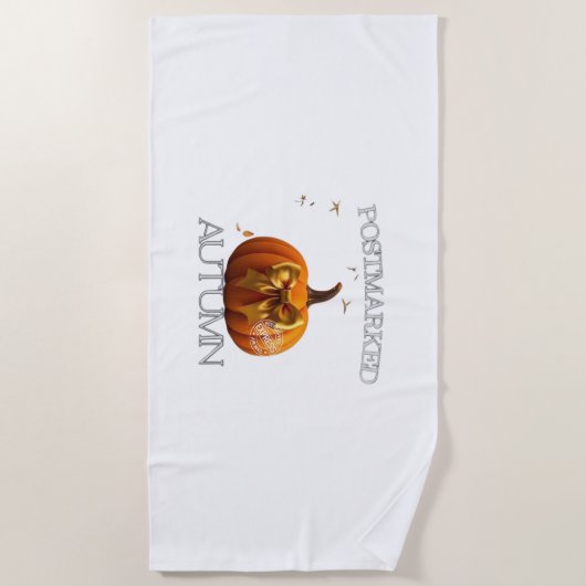 Serviette De Plage T-shirt indispensable à l'automne (Devant)