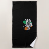 Serviette De Plage T-shirt irlandais de Boston (Devant)