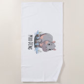 Serviette De Plage T-shirt MOO DENG ALONE DESIGN (Devant)