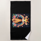 Serviette De Plage T-Shirt pour les amateurs de girafe (Devant)