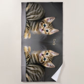 Serviette De Plage Tabby chatte moelleux chatte bébé (Devant)