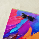 Serviette De Plage Tableau Abstrait de l'expressionnisme (En situation)
