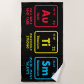 Serviette De Plage Tableau périodique des éléments de sensibilisation (Devant)