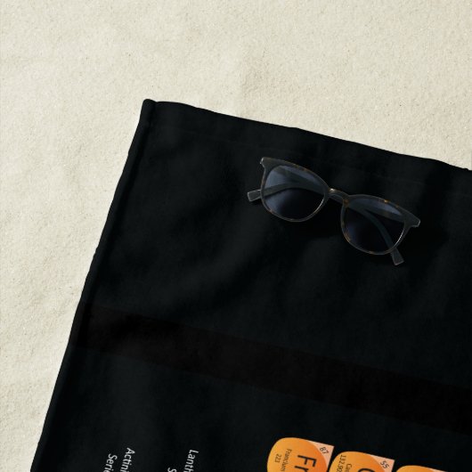 Serviette De Plage Tableau périodique des éléments lancer l'oreiller (En situation)