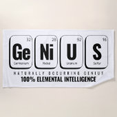 Serviette De Plage Tableau périodique GENiUS - Conception scientifiqu (Devant)