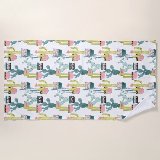 Serviette De Plage Taco à propos d'amour | Motif Cactus (Devant)