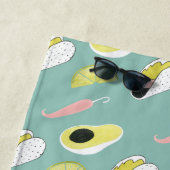 Serviette De Plage Taco à propos d'amour | Motif d'élément Taco (En situation)